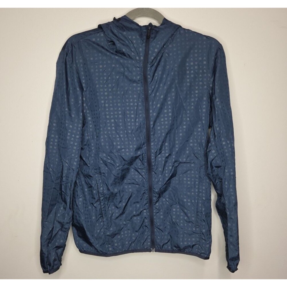 UNIQLO Men’s XS Disney Blue Project windbreaker Hooded Jacket hidden mickey